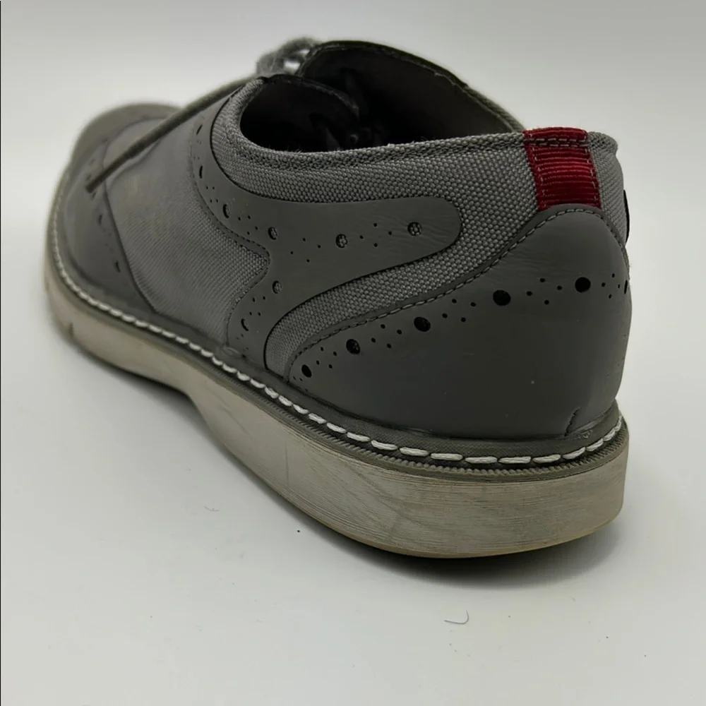 Stacy Adams Gray Oxford Dress Shoes Men's  Brogue Detailing Leather  9.5 M